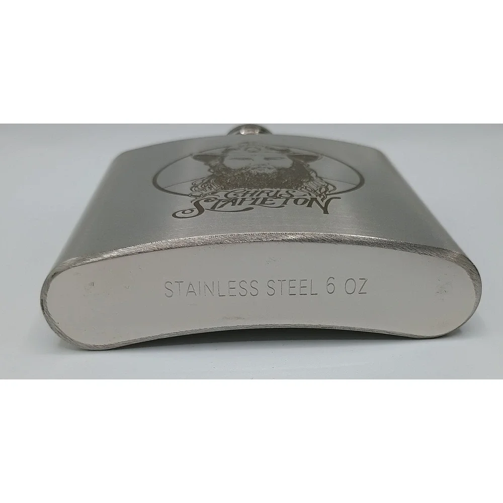 CHRIS STAPLETON Stainless Steel Concert Flask 6 oz. Country Music Singer